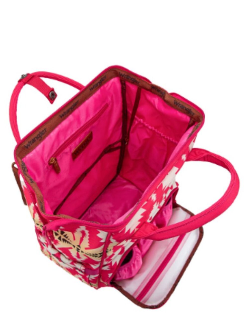 Wrangler Pink Aztec Print Backpack - Picture 2 of 3